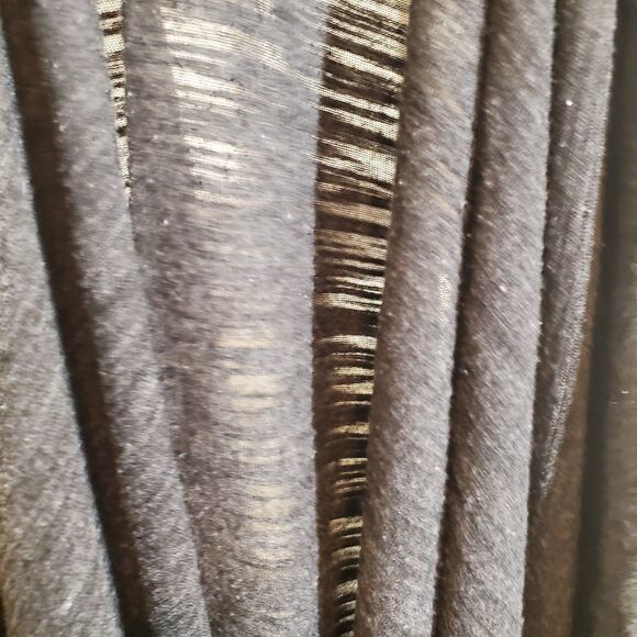 Fenini Slub Jersey Knit Poncho Asymmetric top High Low Top Gray One Size - Picture 4 of 6